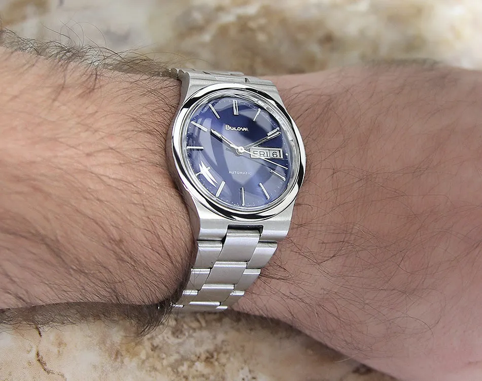 Bulova N8 Swiss Made Day Date Auto 36mm Men's 1970 Watch