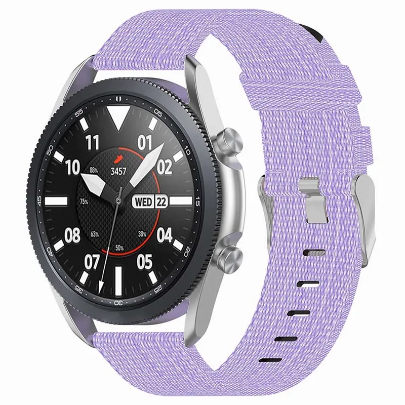 Canvas Strap with Polished Silver Buckle for Fossil Gen 5E & Gen 4