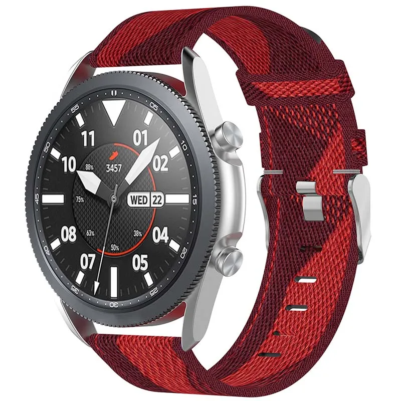 Canvas Strap with Polished Silver Buckle for Fossil Gen 5E & Gen 4