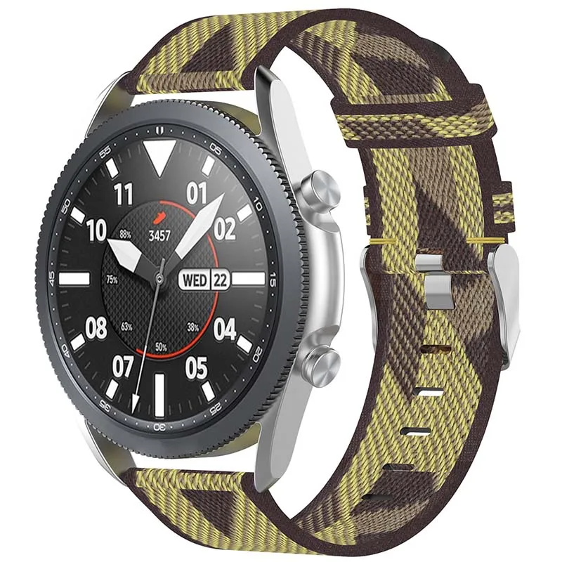 Canvas Strap with Polished Silver Buckle for Fossil Gen 5E & Gen 4