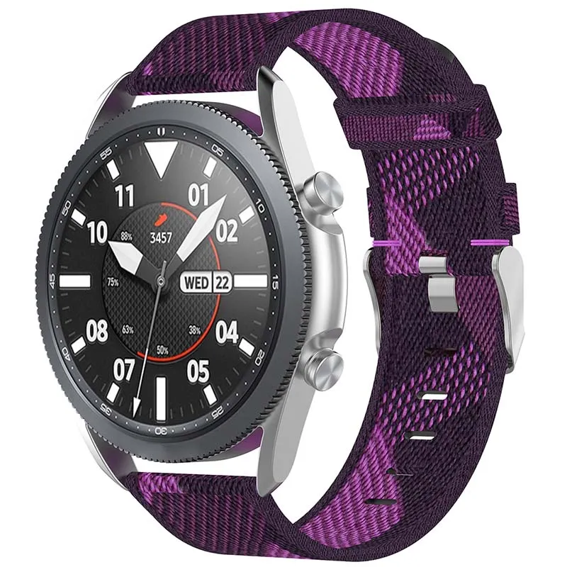 Canvas Strap with Polished Silver Buckle for Fossil Gen 5E & Gen 4