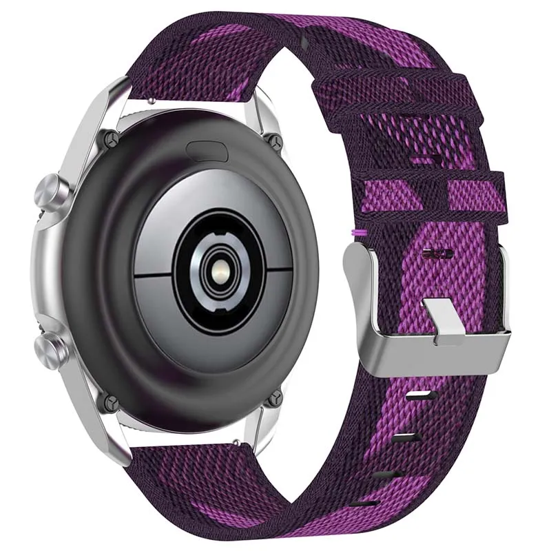 Canvas Strap with Polished Silver Buckle for Fossil Gen 5E & Gen 4