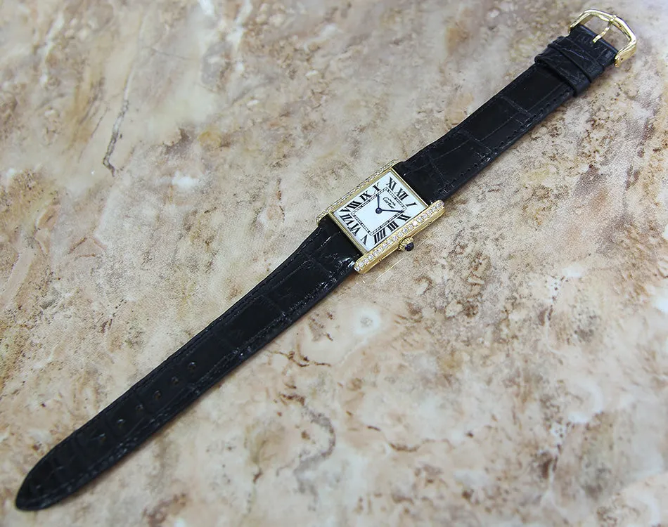 Cartier Tank Diamond Unisex Luxury Top Quality Pristine Watch