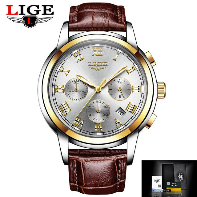 Casual Fashion Trend Business Waterproof Belt Watch | Men's Multi-Function Luminous Watch