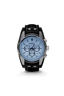 ch2564p coachman chronograph black leather watch by fossil -For Men
