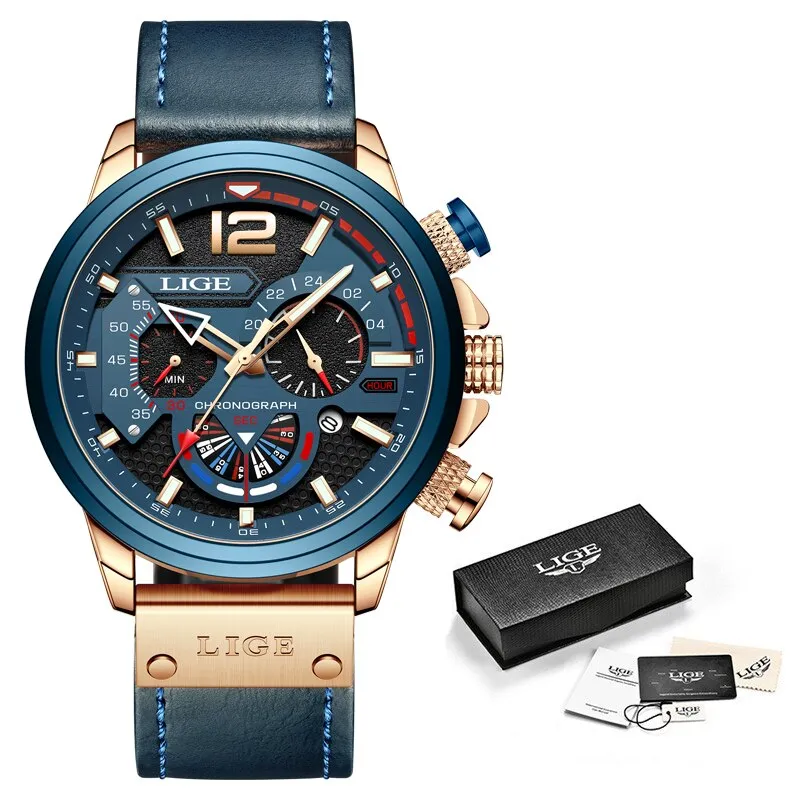 Chrono Sport Quartz Watch | Waterproof Leather