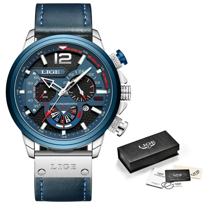 Chrono Sport Quartz Watch | Waterproof Leather
