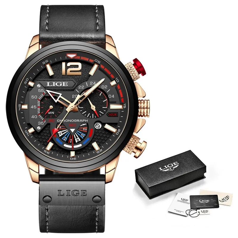 Chrono Sport Quartz Watch | Waterproof Leather
