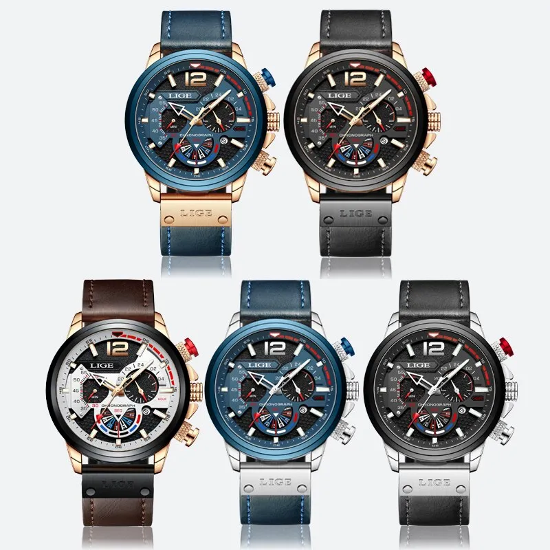 Chrono Sport Quartz Watch | Waterproof Leather