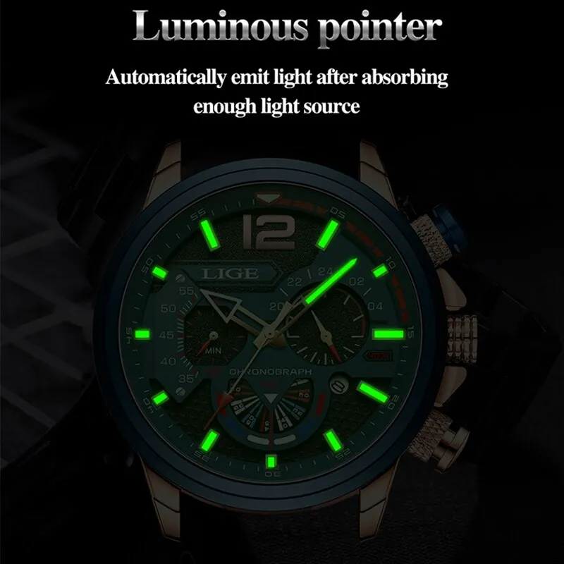 Chrono Sport Quartz Watch | Waterproof Leather