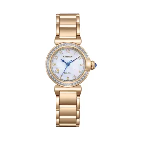 Citizen Eco Drive Women's 26mm Rose PVD Solar Watch EM1123-89D