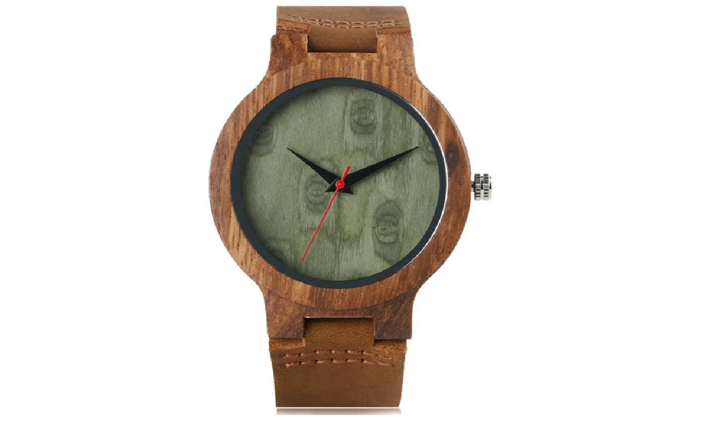 Classic Design Bamboo Modern Analog Wristwatch