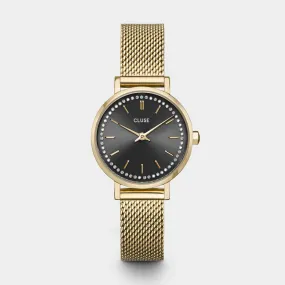 Cluse Boho Chic Petite Crystals Mesh Grey, Gold Colour
