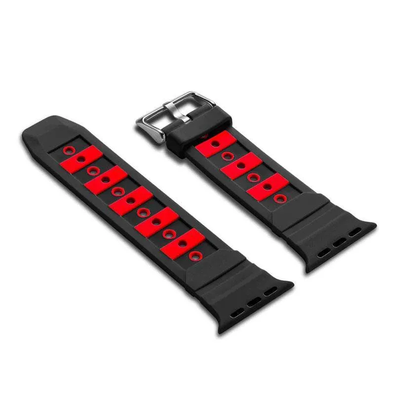 Contrast Colour Sport Silicone Apple Watch Band