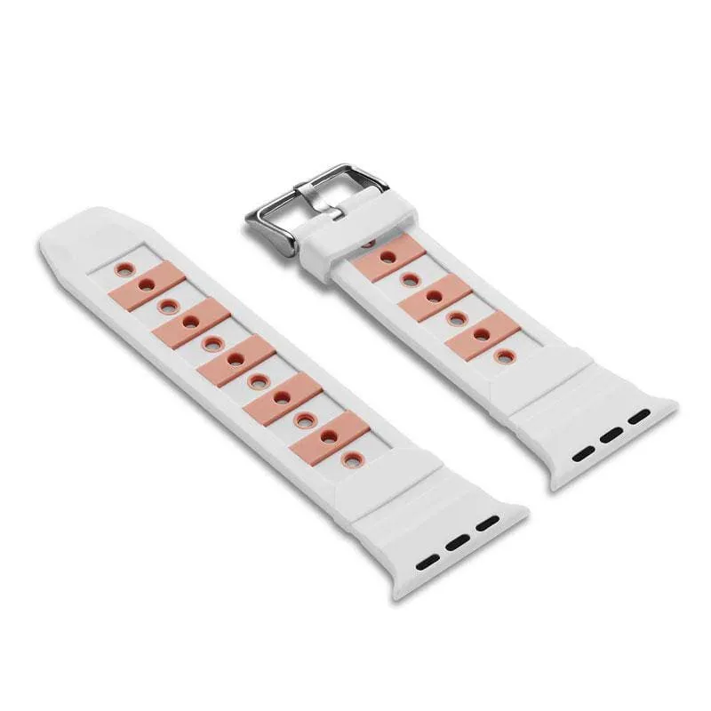 Contrast Colour Sport Silicone Apple Watch Band