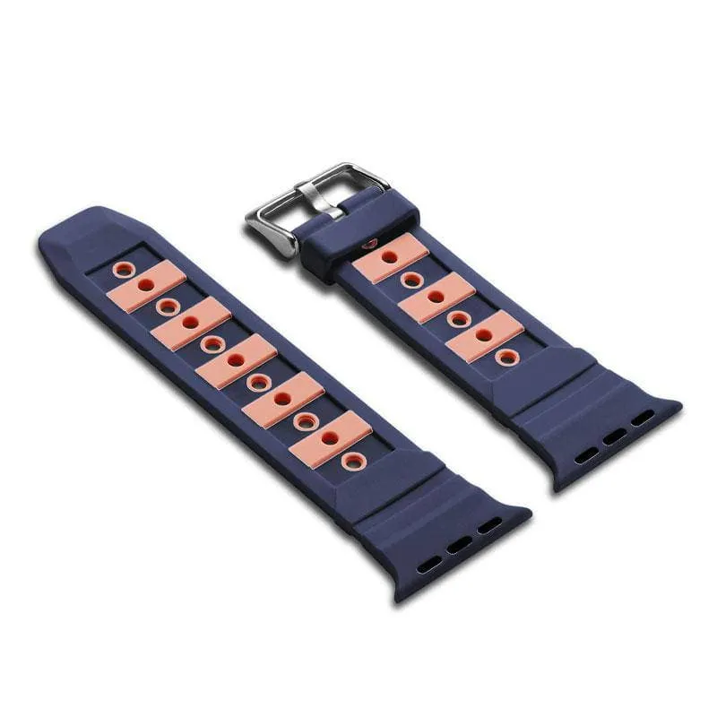 Contrast Colour Sport Silicone Apple Watch Band