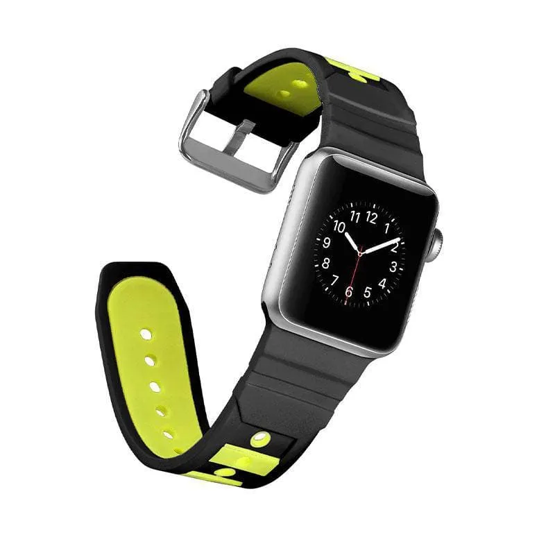 Contrast Colour Sport Silicone Apple Watch Band