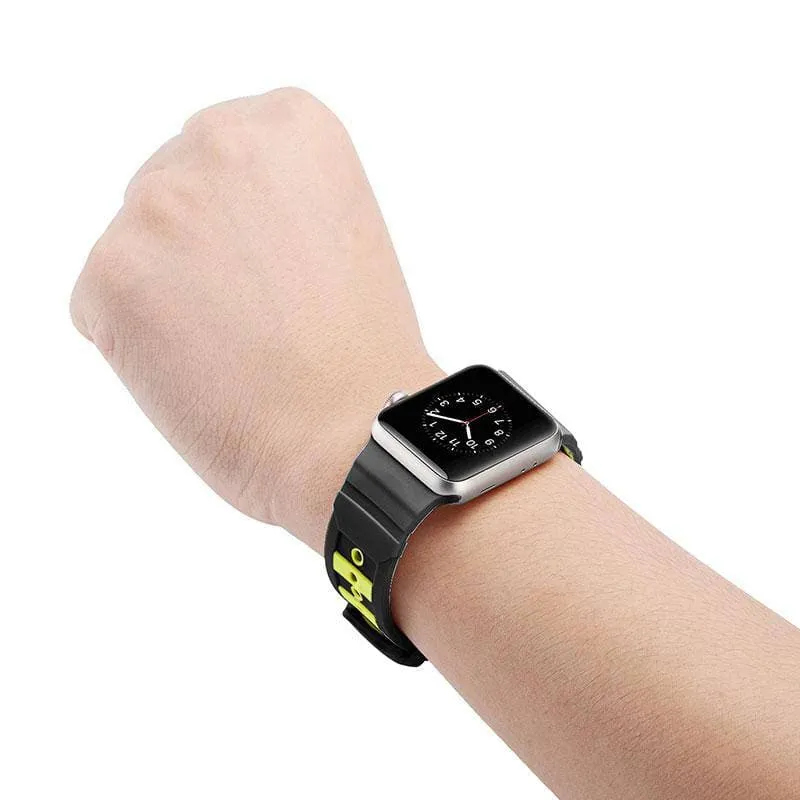 Contrast Colour Sport Silicone Apple Watch Band