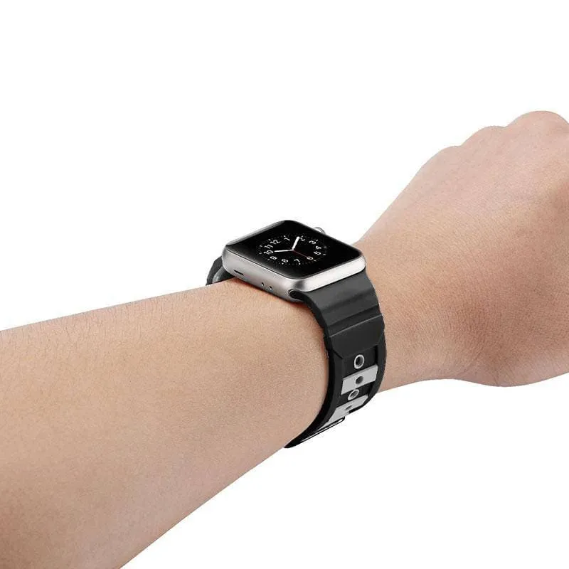 Contrast Colour Sport Silicone Apple Watch Band