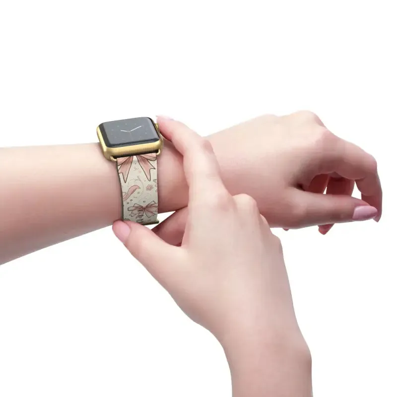 Coquette Bows & Butterflies Faux Leather Watch Band