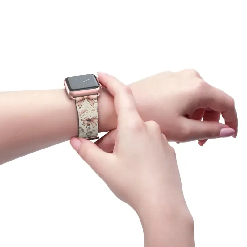 Coquette Bows & Butterflies Faux Leather Watch Band