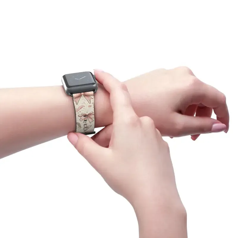 Coquette Bows & Butterflies Faux Leather Watch Band