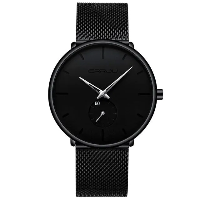 CRR™ Men's Minimalist Ultra Slim Black Watch