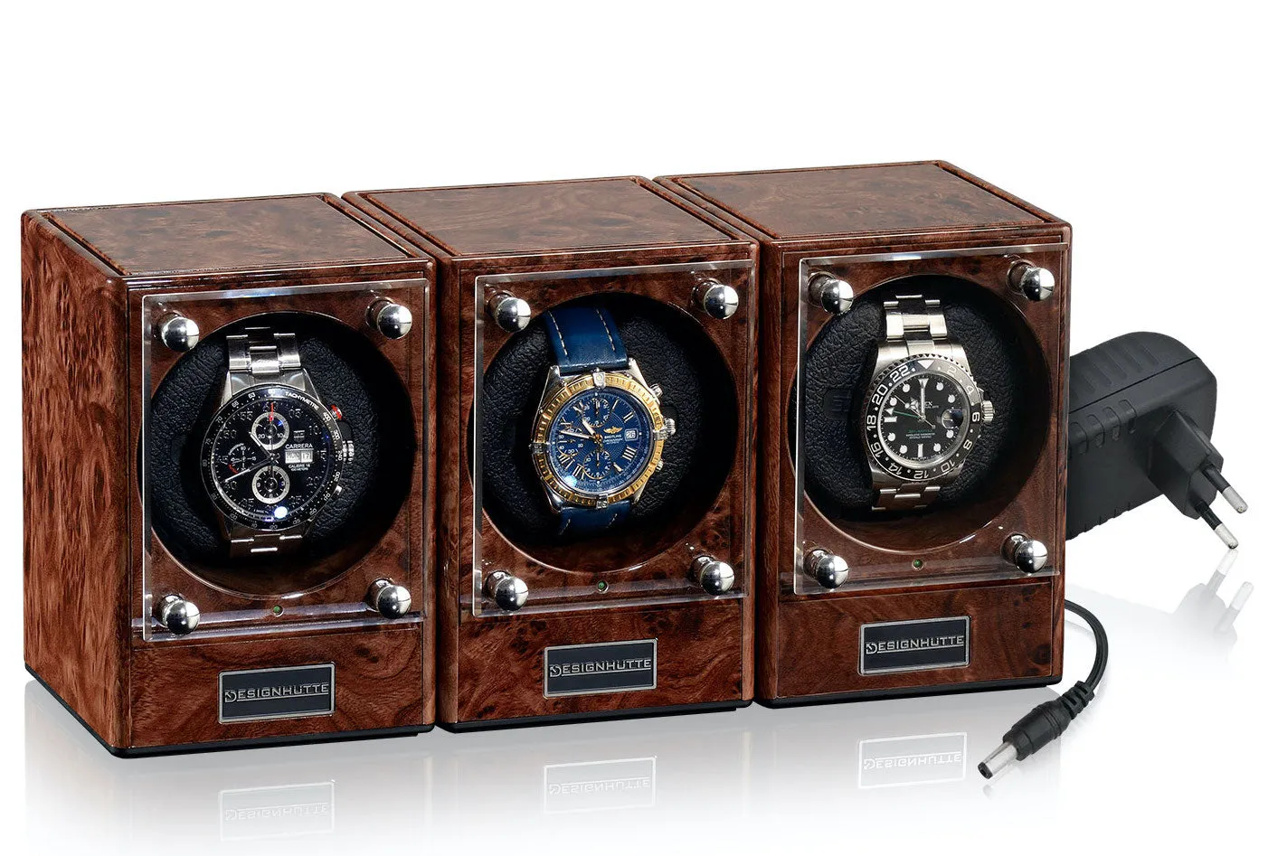 Designhuette Watch Winder Piccolo Starter Kit 3 Burlwood