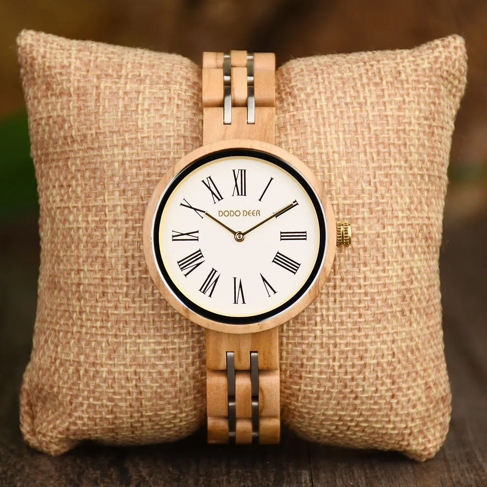 DODO DEER Minimalist Ladies Wooden Watches for women
