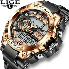 Dual Display Quartz Watch - Stylish, Functional, and Waterproof