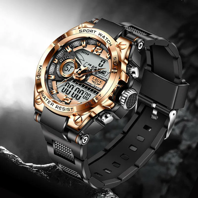 Dual Display Quartz Watch - Stylish, Functional, and Waterproof