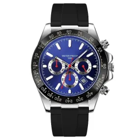 Durable Quartz Watch with Stopwatch - Waterproof Design
