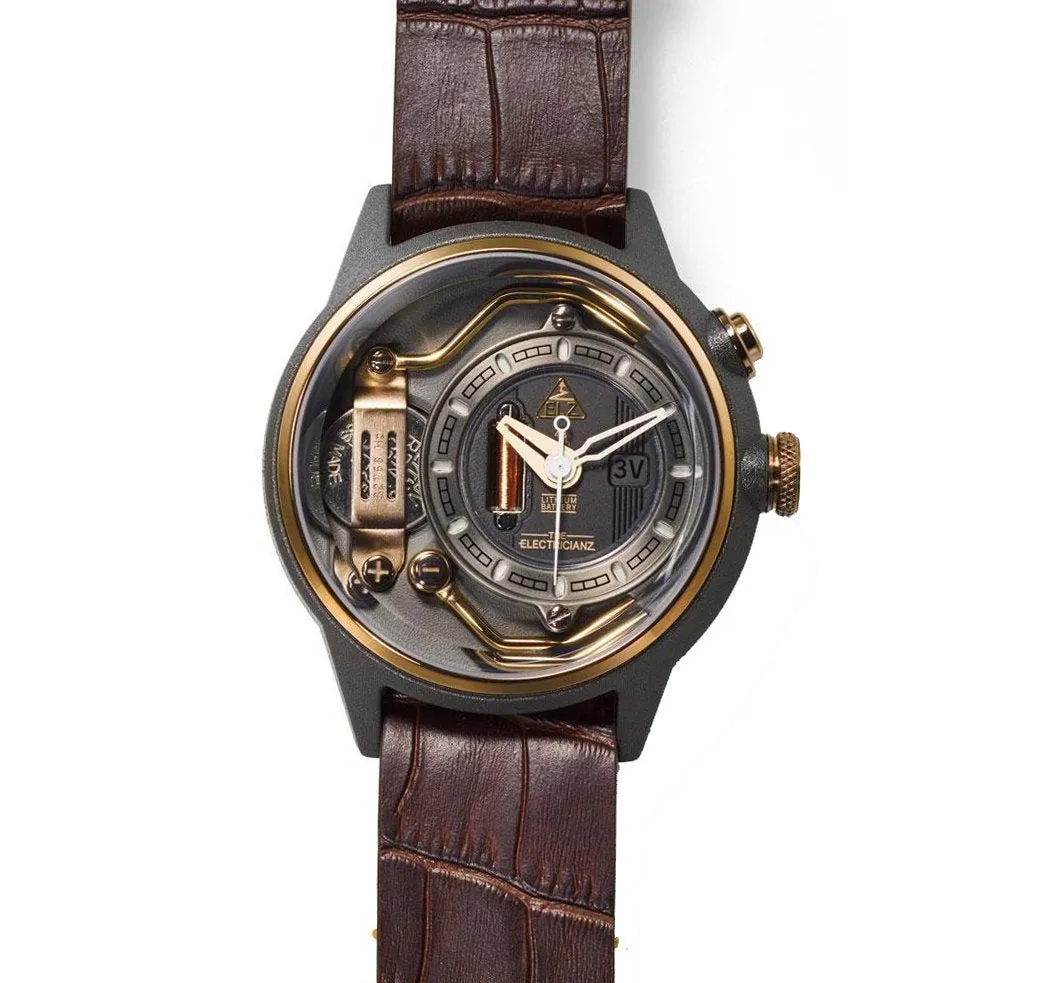 Electricianz Brown Mokaz Crocoz Watch ZZ-A1C/02-CR