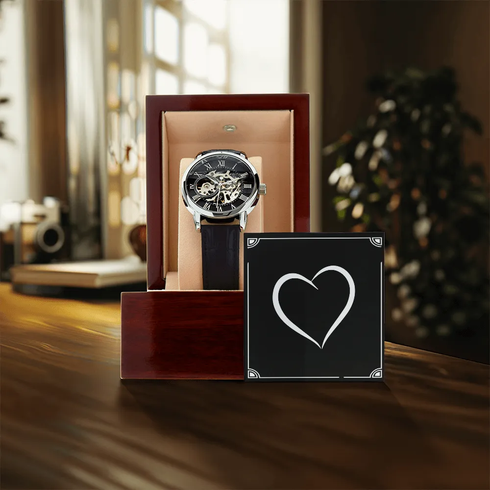 Elegant Gift For Men Openwork Watch