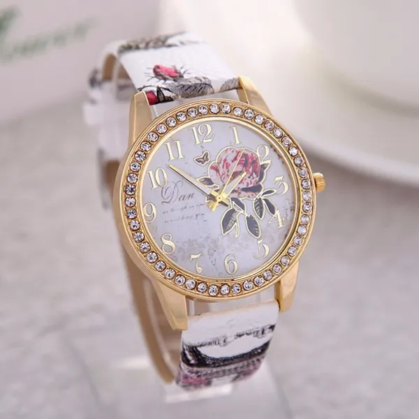 Elegant Rose Wristwatch