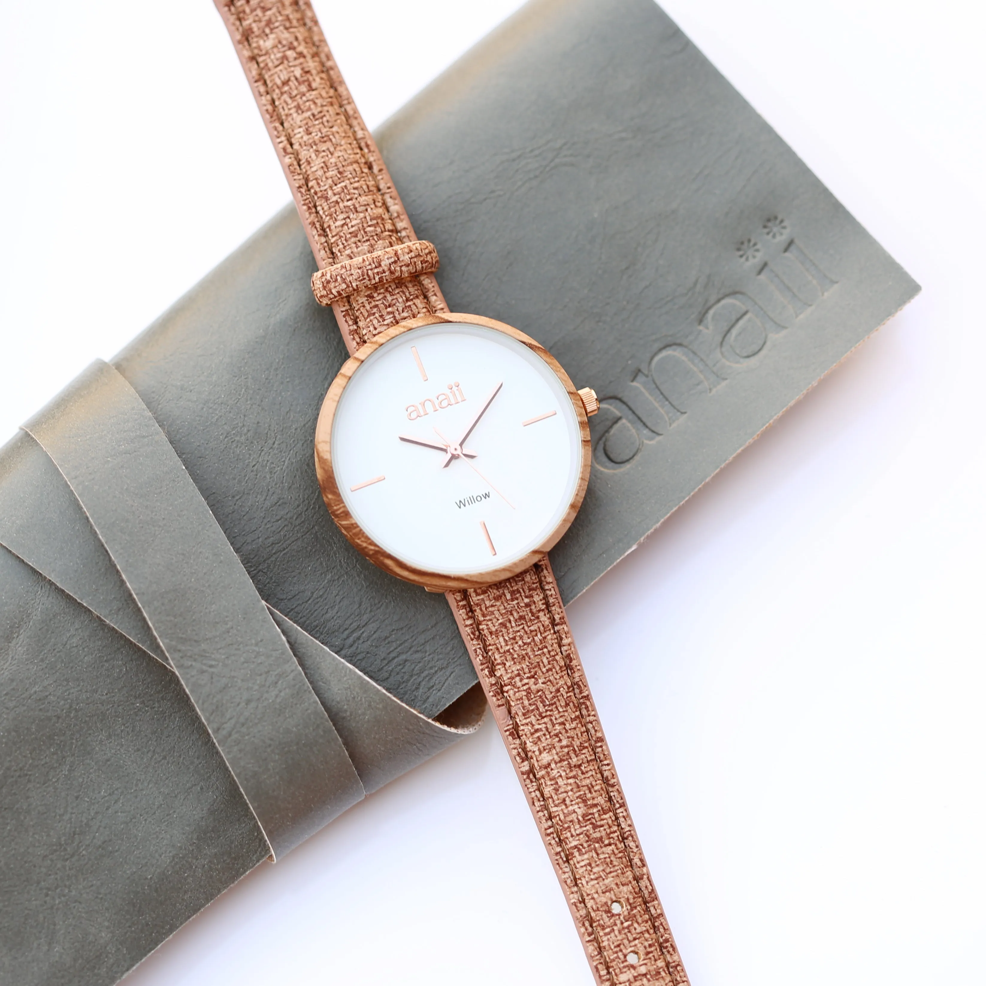 Engraved Anaii Watch - Hazel Wood
