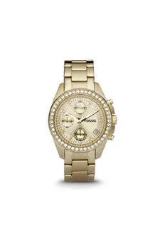es2683p decker chronograph gold-tone stainless steel watch by fossil -For -For Women