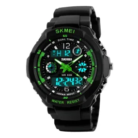Fashion Men Sports Watch - Multifunctional Analog Quartz Digital