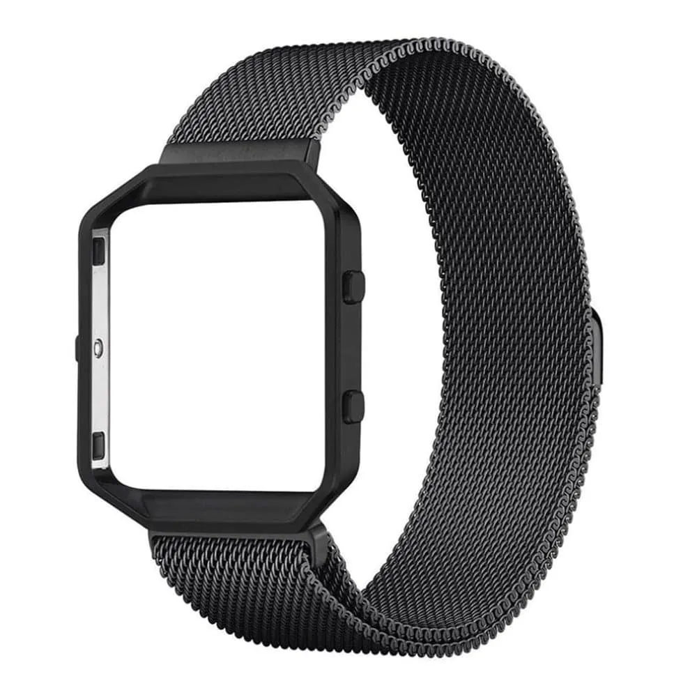 Fitbit Blaze metal frame Milanese strap - Silver (S-M)