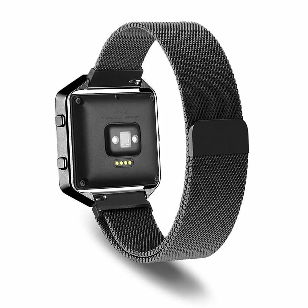 Fitbit Blaze metal frame Milanese strap - Silver (S-M)