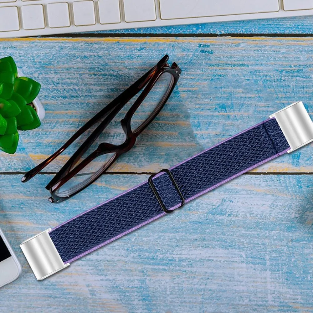 Fitbit Charge 2 nylon elastic watch strap - Purple / Blue