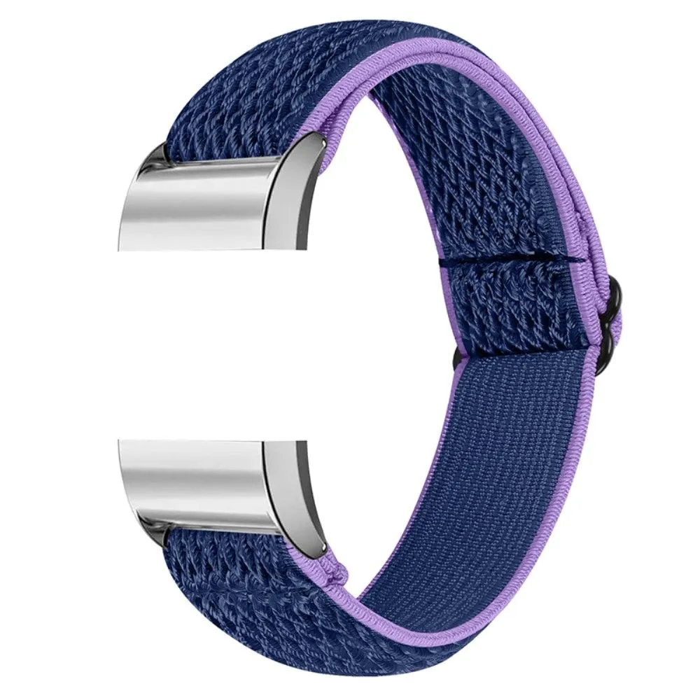 Fitbit Charge 2 nylon elastic watch strap - Purple / Blue
