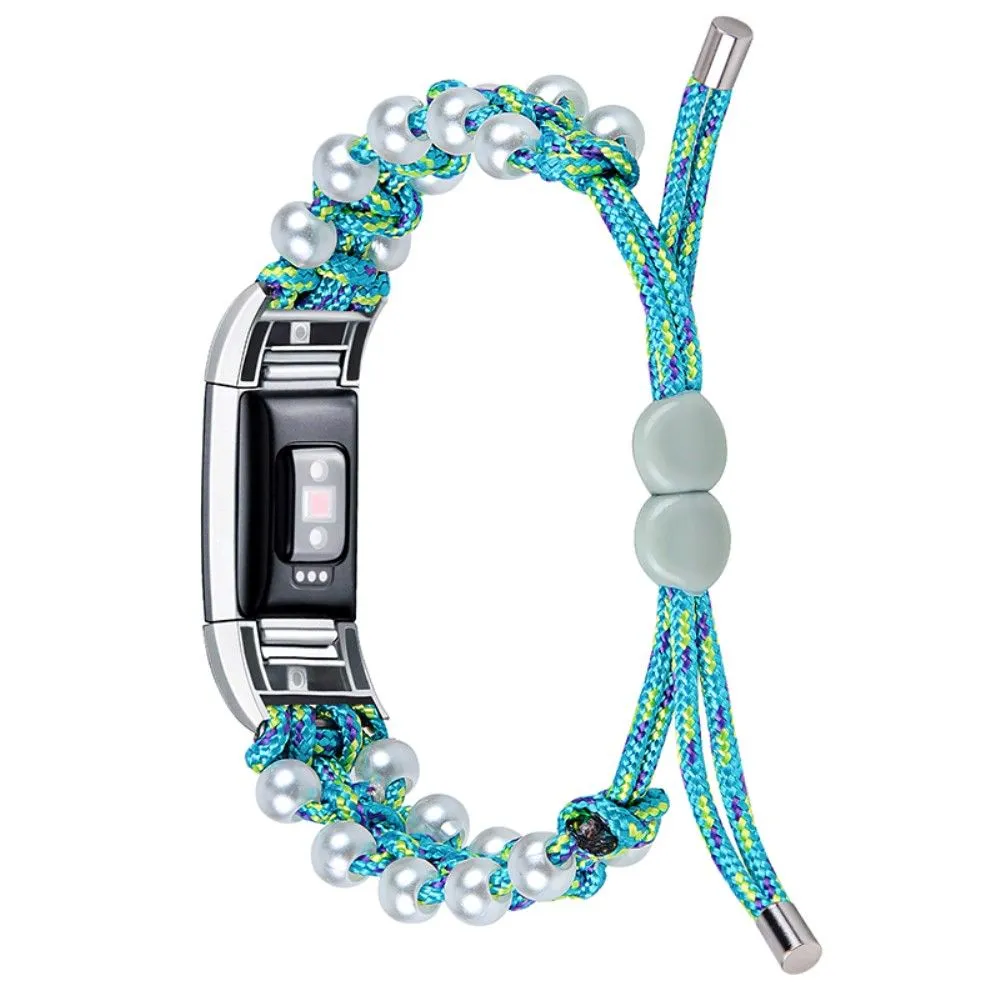 Fitbit Charge 2 stylish orb nylon watch strap - Blue