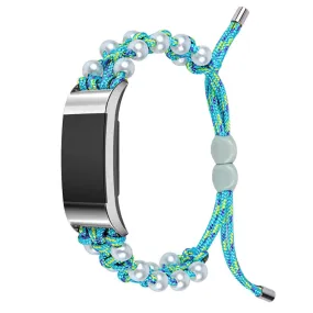 Fitbit Charge 2 stylish orb nylon watch strap - Blue