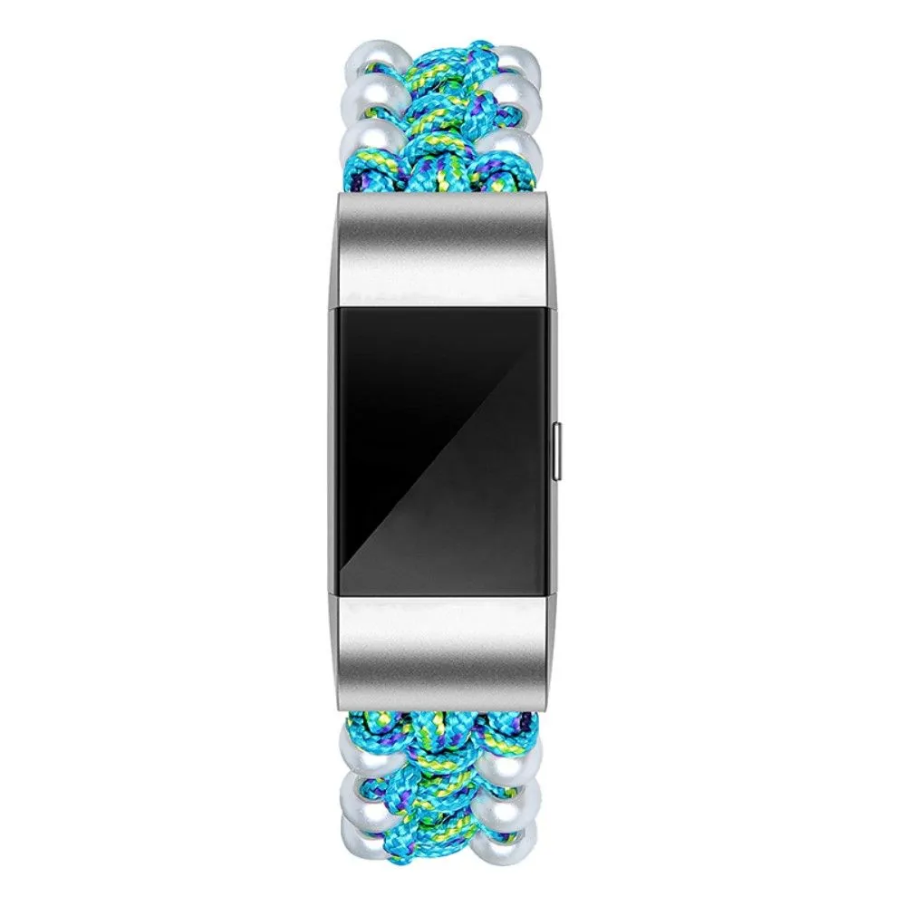 Fitbit Charge 2 stylish orb nylon watch strap - Blue