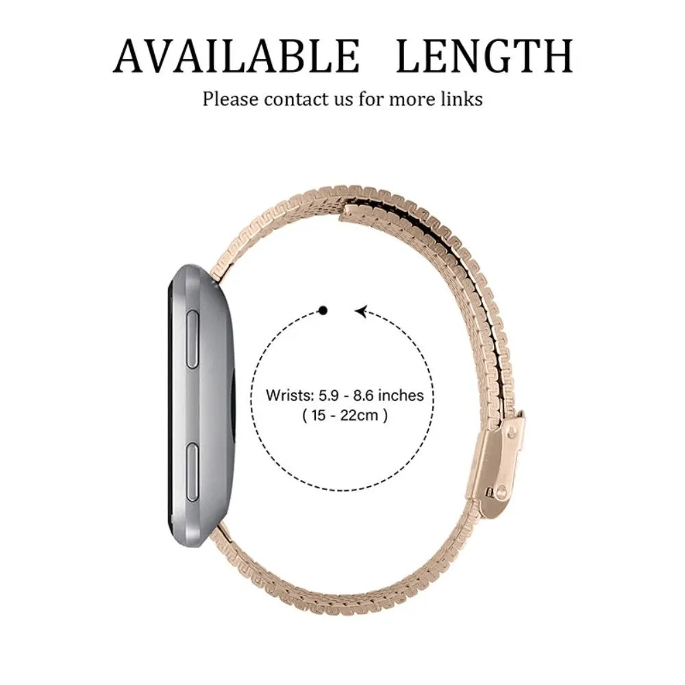Fitbit Versa 2 / Versa Lite stylish stainless steel watch strap - Pink Gold