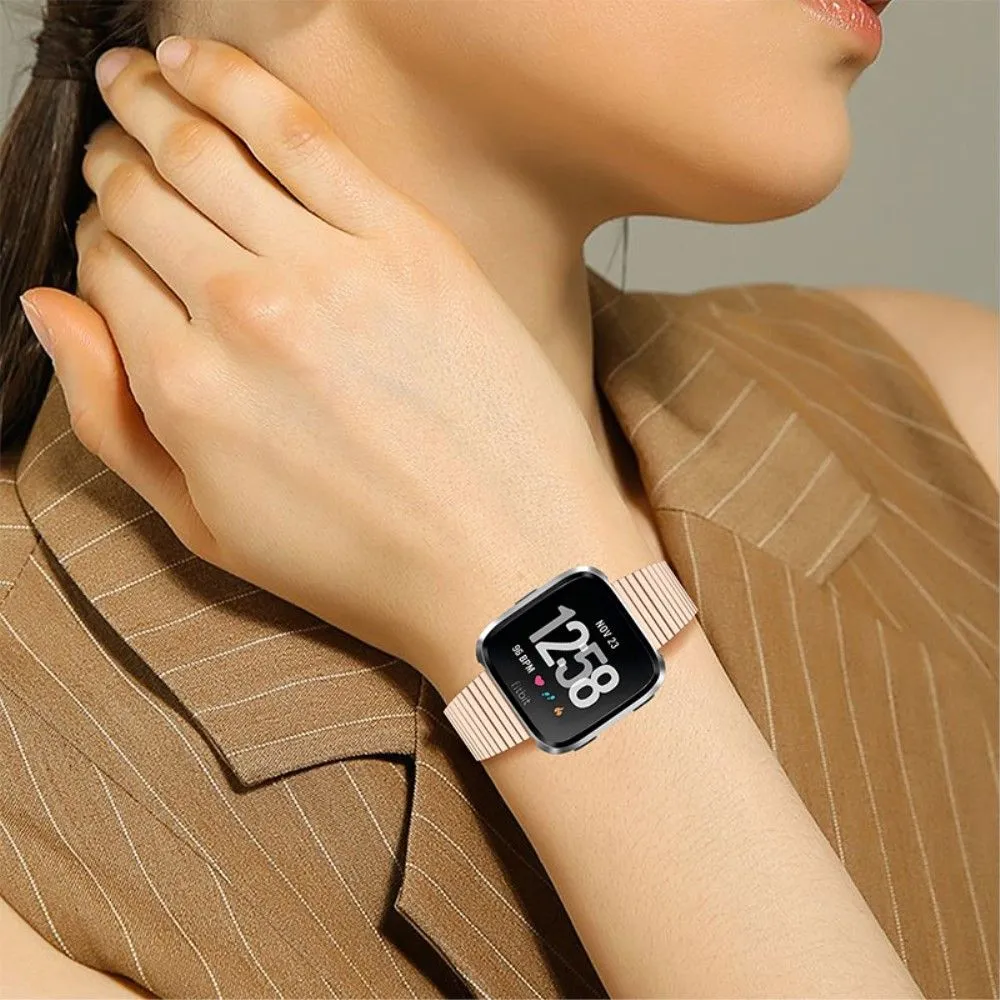 Fitbit Versa 2 / Versa Lite stylish stainless steel watch strap - Pink Gold