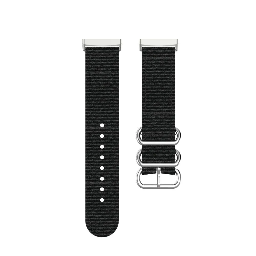 Fitbit Versa 3 / Sense Canvas Fabric Band with Buckle Closure (Wrist Circumference 165-215mm) - Black