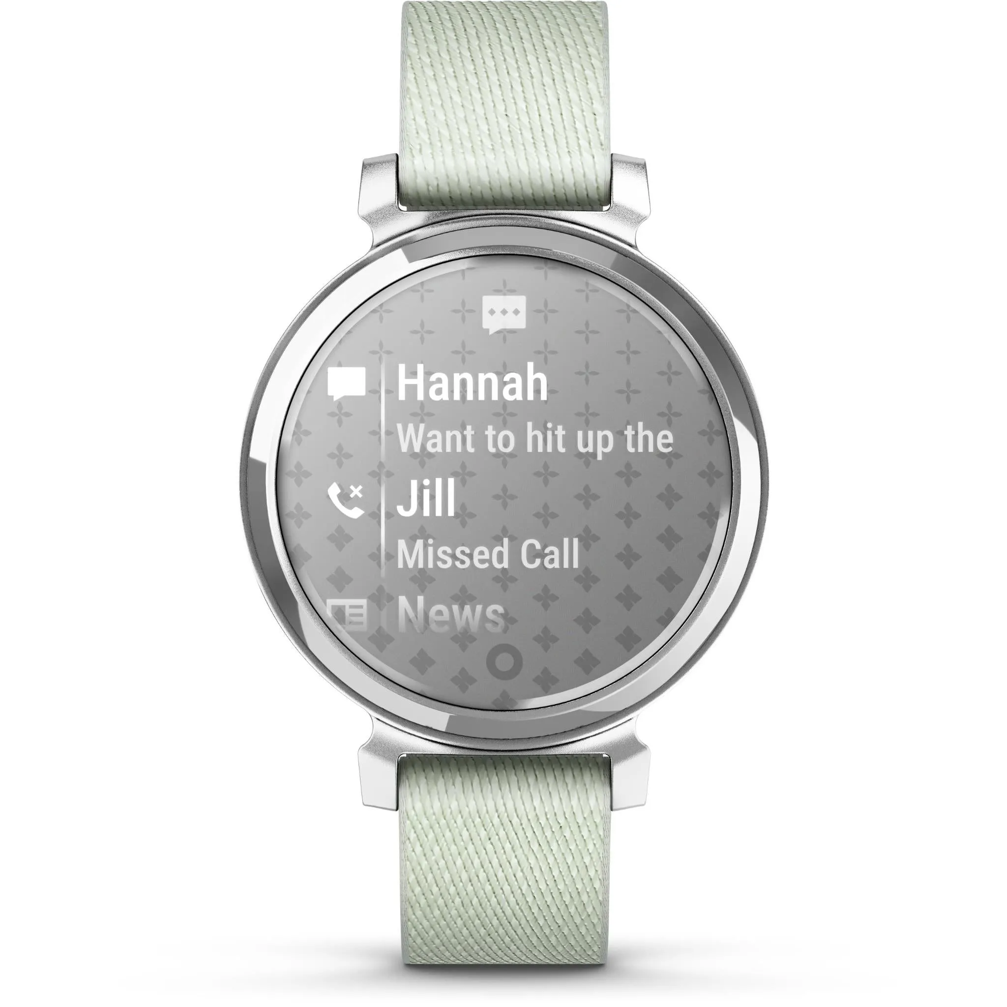Garmin Lily® 2 Classic, Silver with Sage Grey Fabric Band