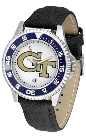 Georgia Tech Yellow Jackets Competitor - Poly/Leather Band Watch